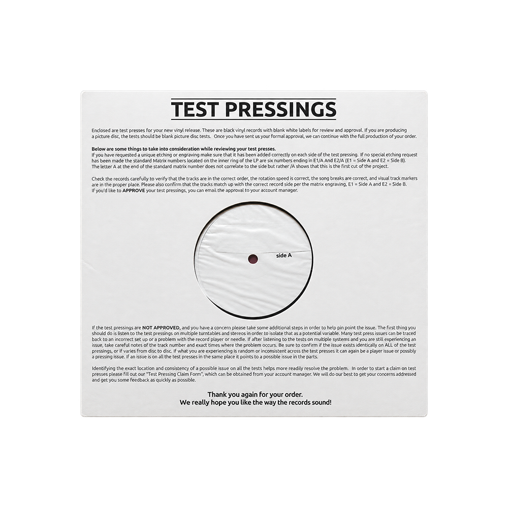 The Jazz Nights - Test pressing vinyle dédicacé